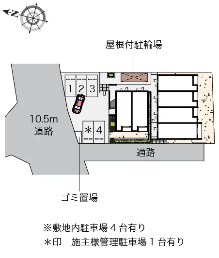 ★手数料０円★所沢市久米　月極駐車場（LP）